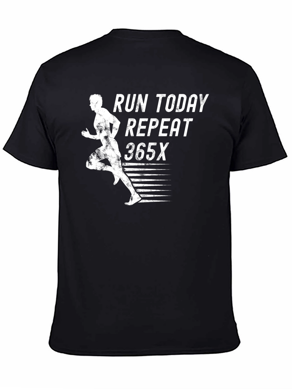 Run Today Repeat 365x Black Graphic Tee