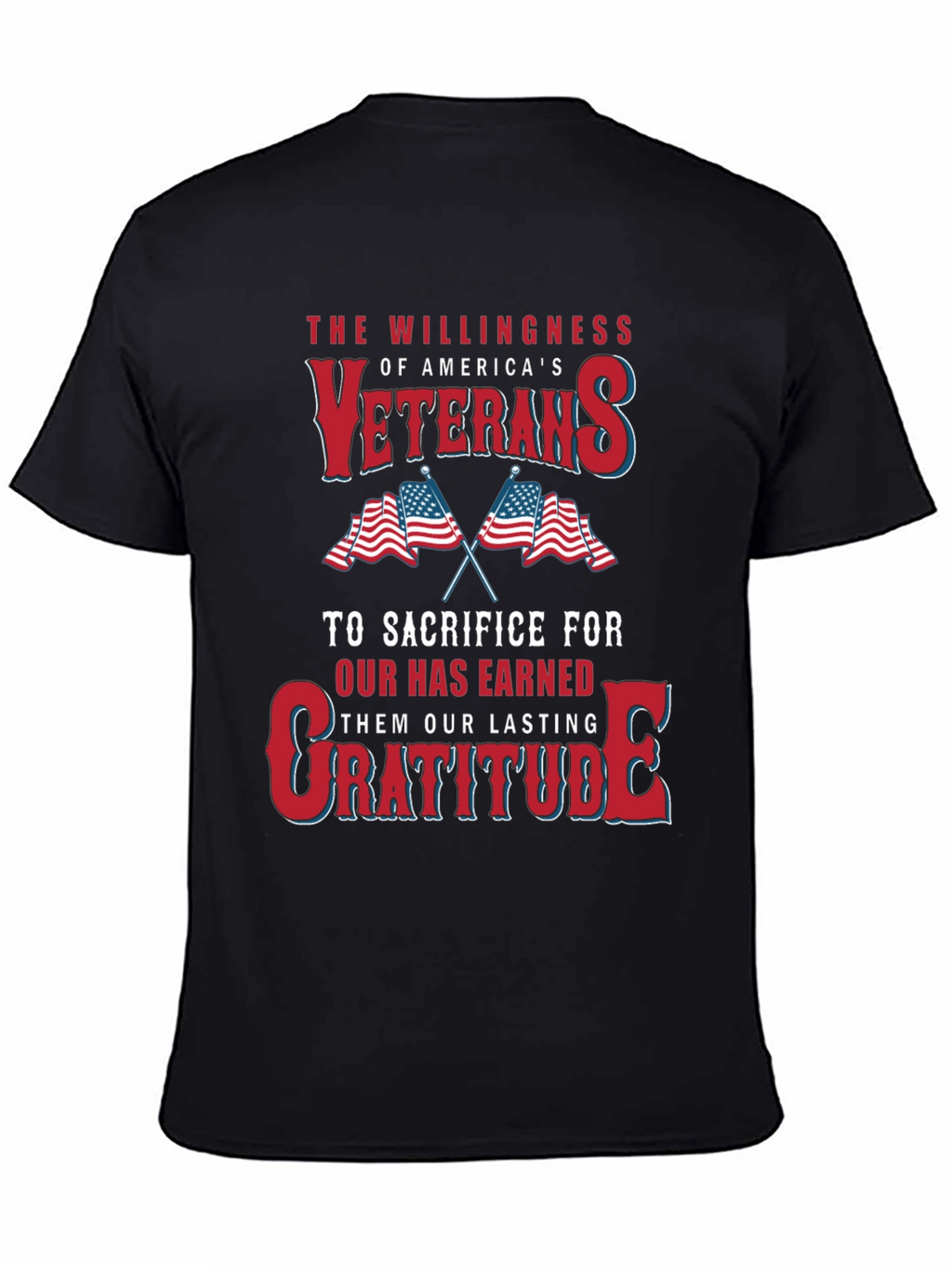 Veterans Gratitude T-Shirt: Patriotic USA Design