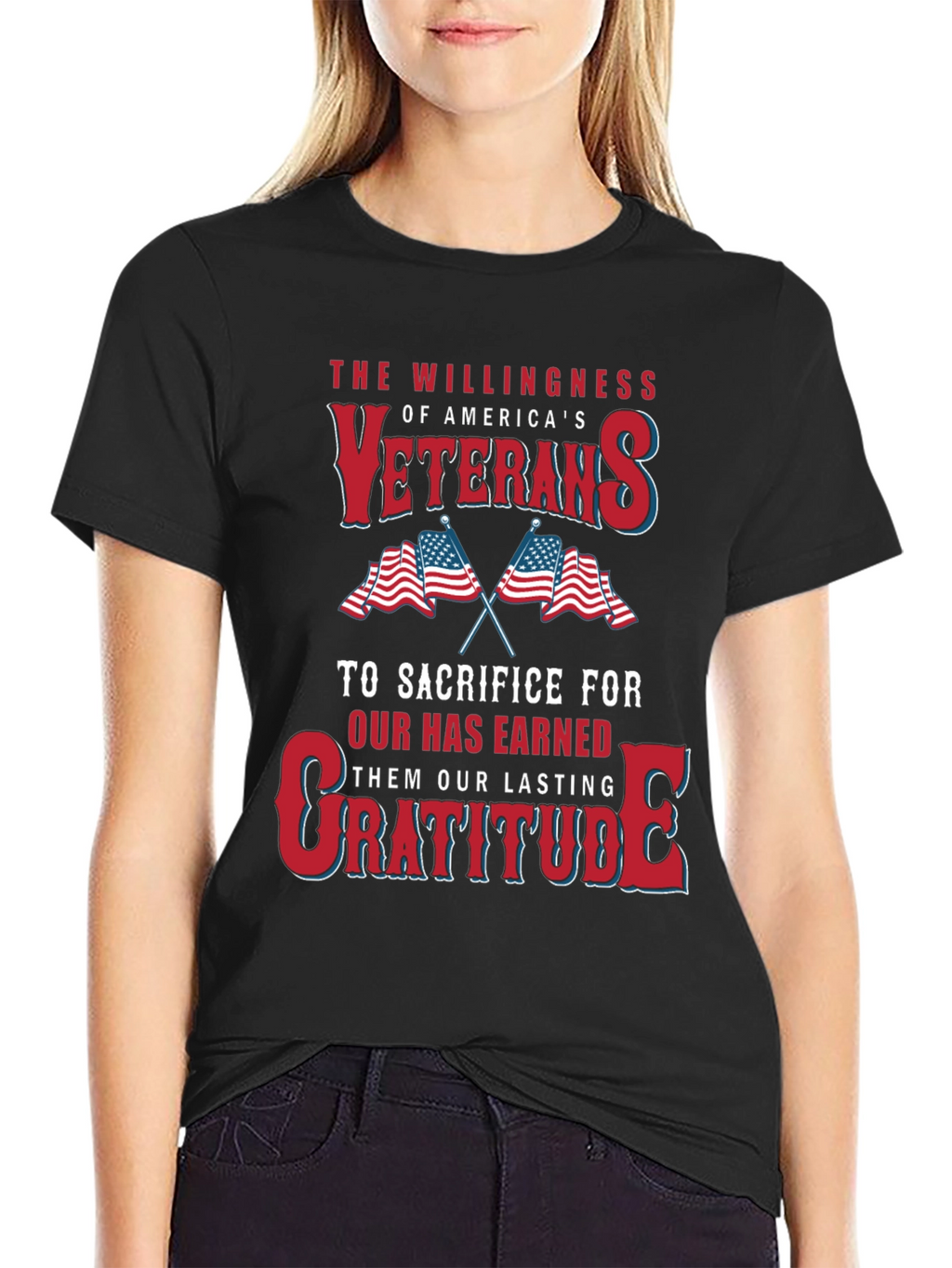 Veterans Gratitude T-Shirt: Patriotic USA Design