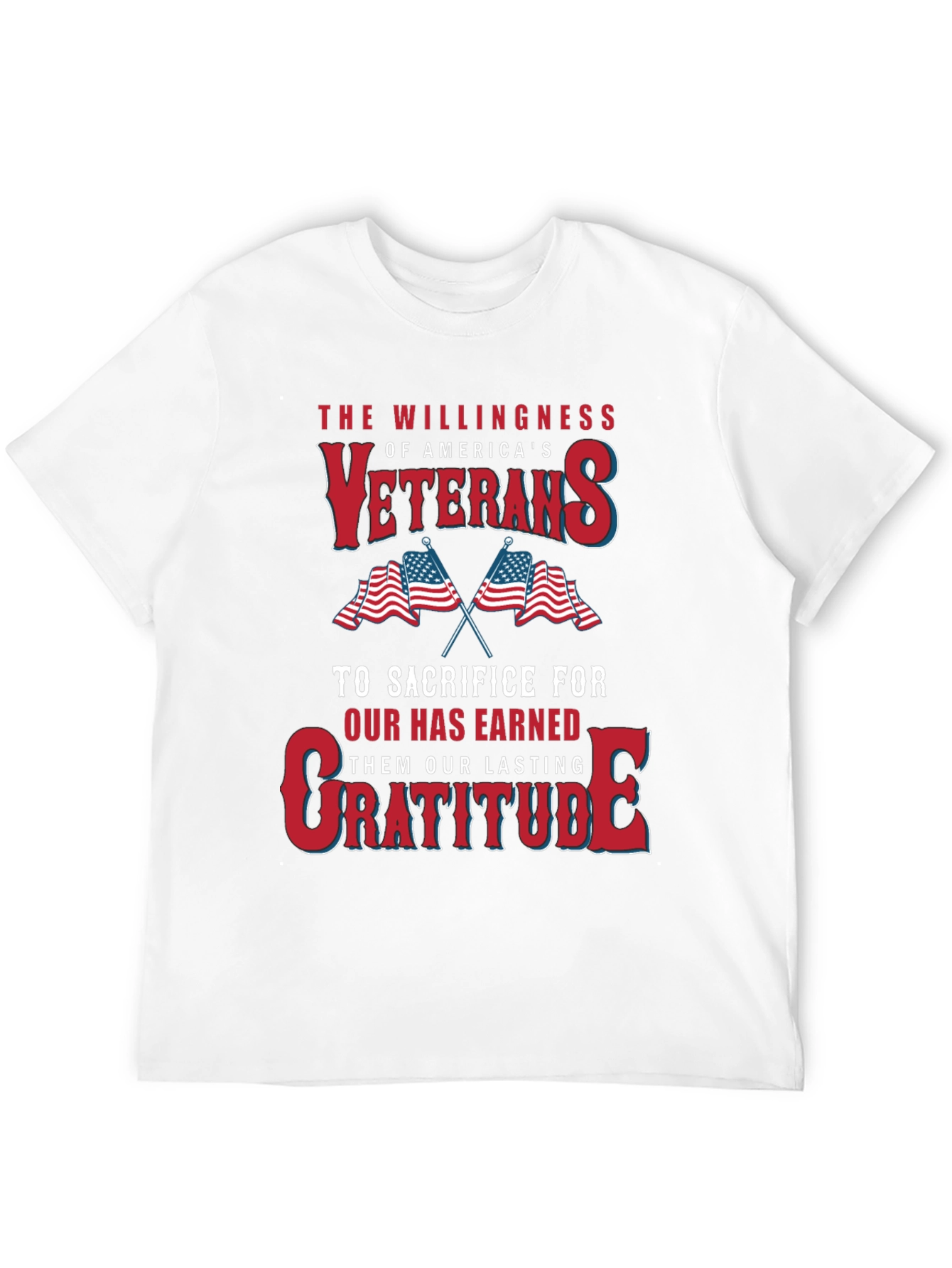 Veterans Gratitude T-Shirt: Patriotic USA Design