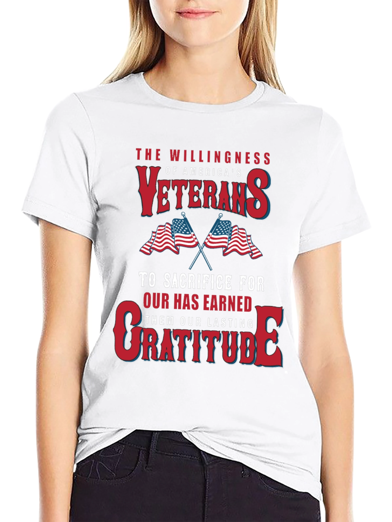 Veterans Gratitude T-Shirt: Patriotic USA Design