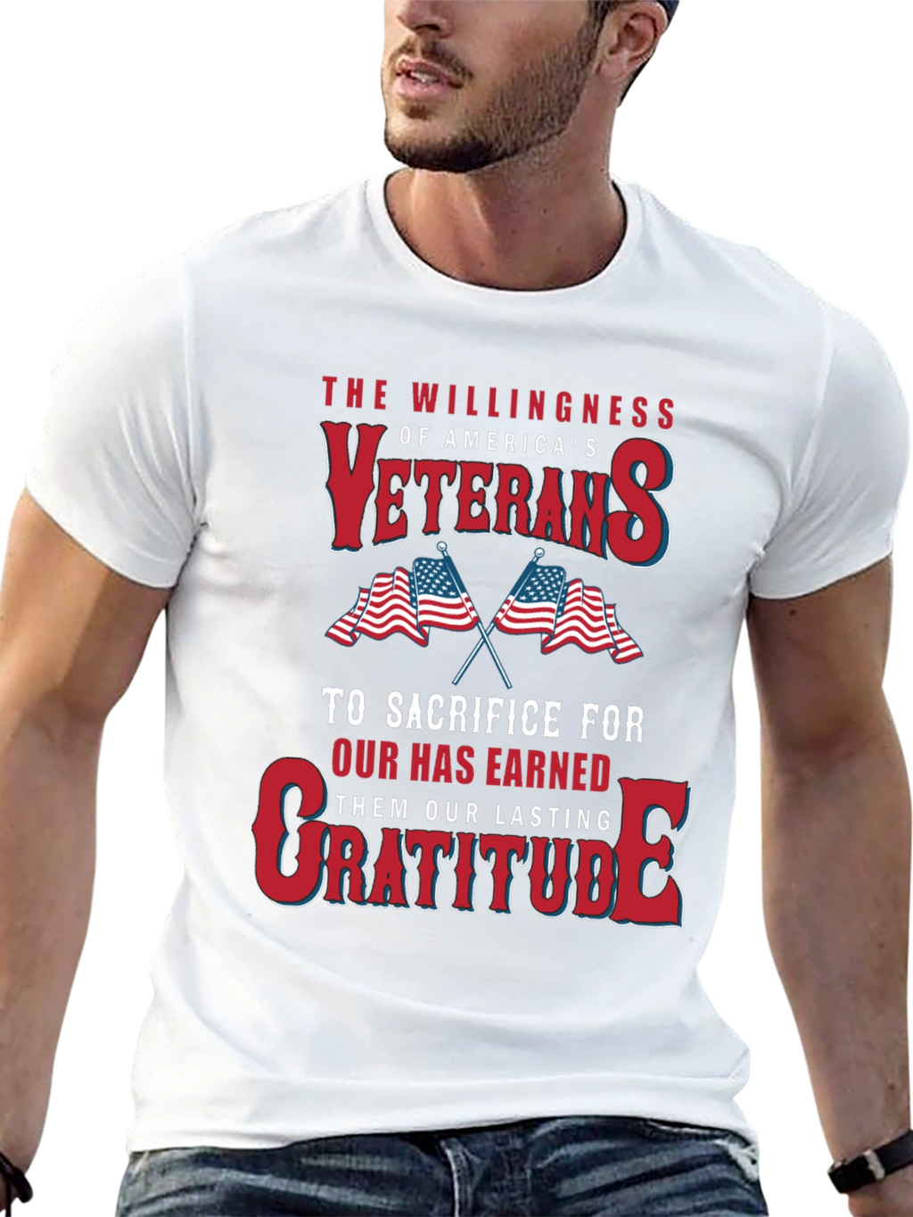 Veterans Gratitude T-Shirt: Patriotic USA Design