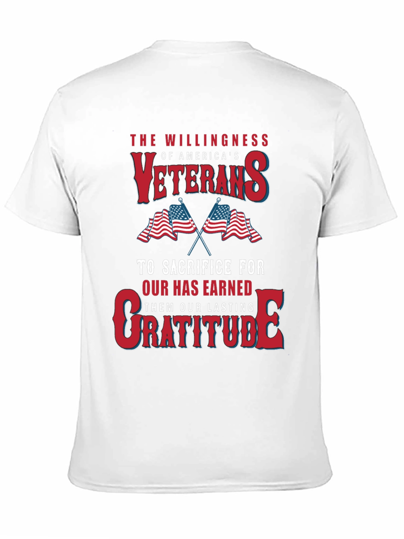 Veterans Gratitude T-Shirt: Patriotic USA Design