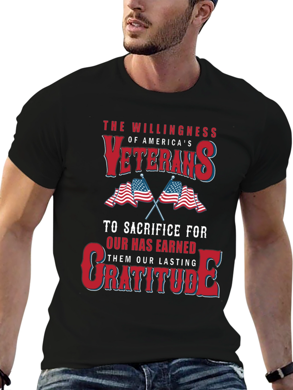 Veterans Gratitude T-Shirt: Patriotic USA Design