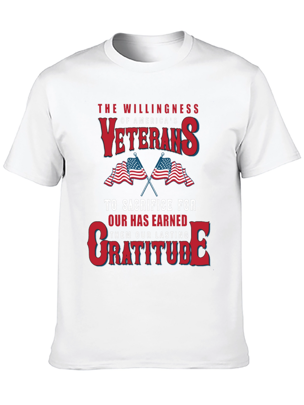 Veterans Gratitude T-Shirt: Patriotic USA Design
