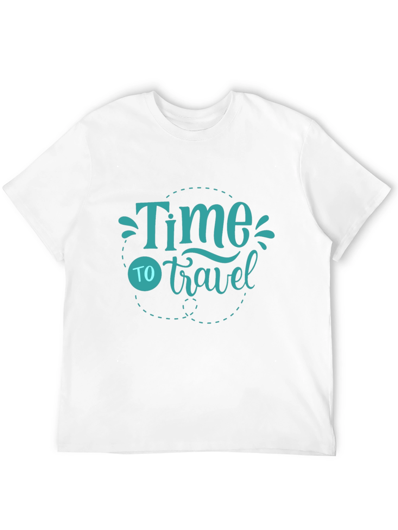 Time to Travel Graphic Tee - Black Cotton T-Shirt