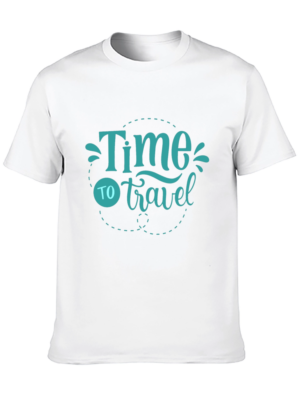 Time to Travel Graphic Tee - Black Cotton T-Shirt