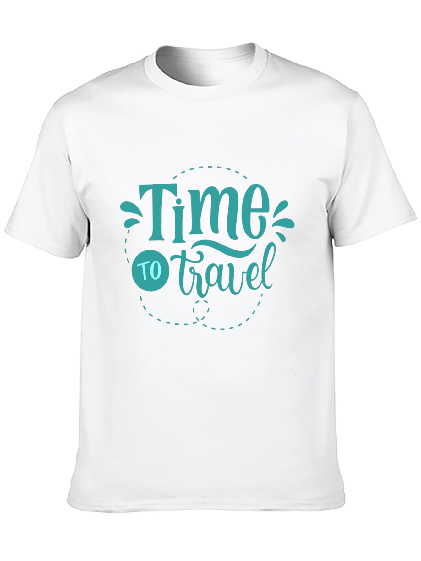 Time to Travel Graphic Tee - Black Cotton T-Shirt