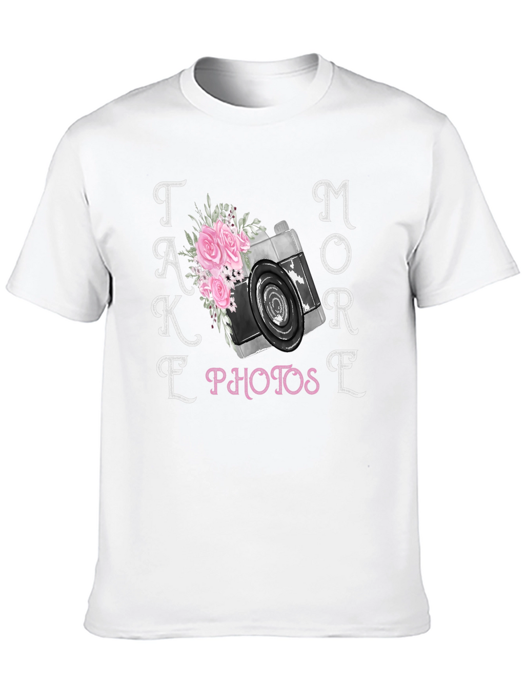 Take More Photos T-Shirt Camera Floral Design