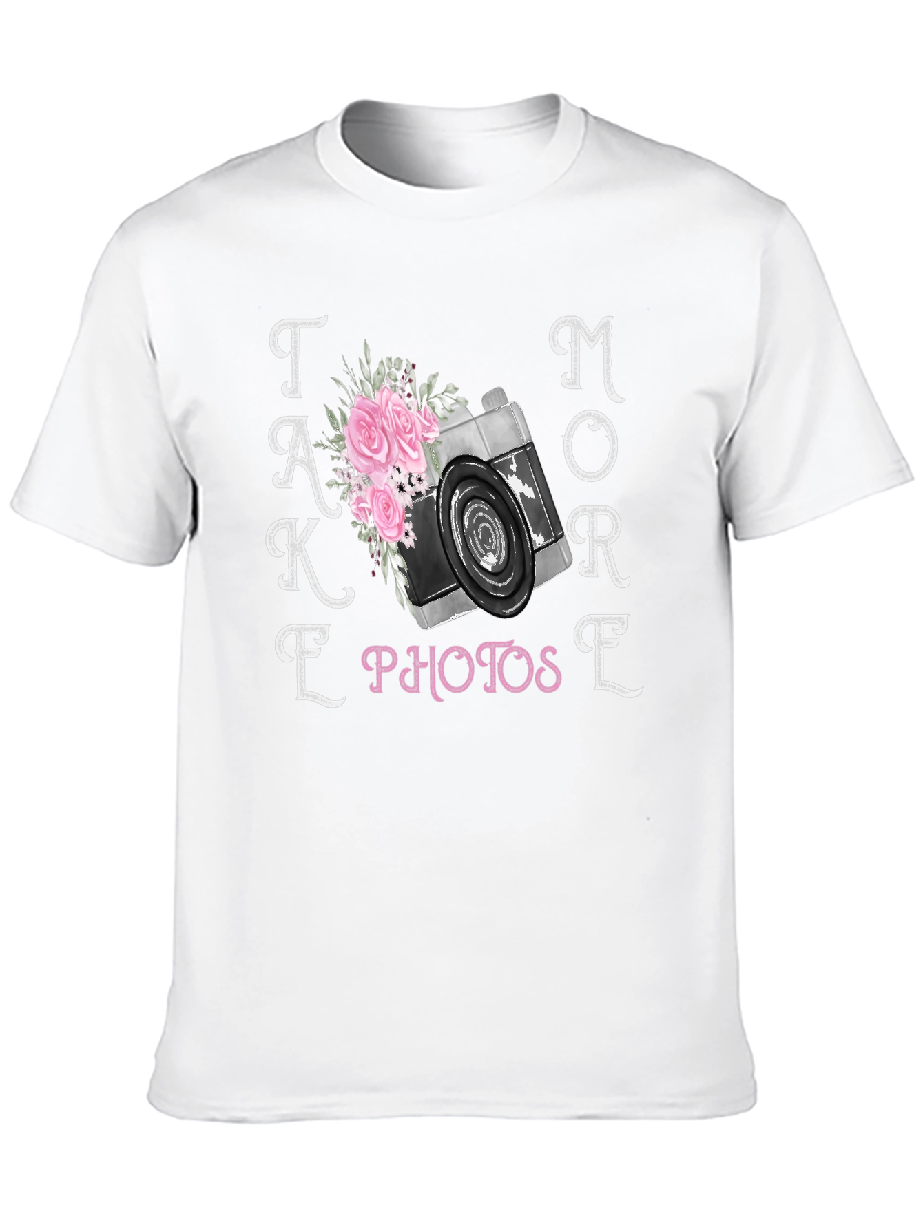 Take More Photos T-Shirt Camera Floral Design