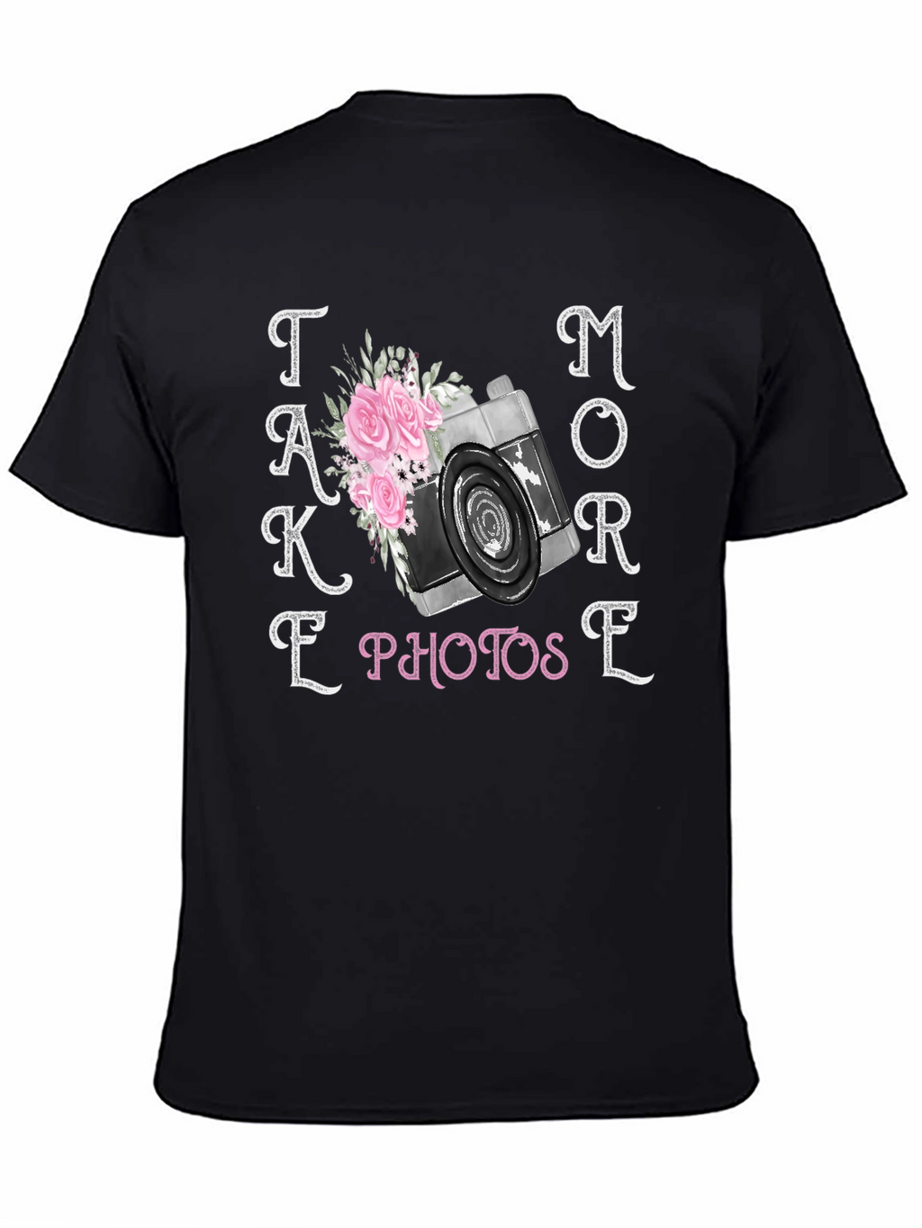 Take More Photos T-Shirt Camera Floral Design
