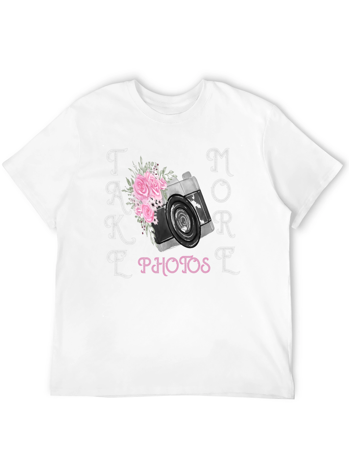 Take More Photos T-Shirt Camera Floral Design