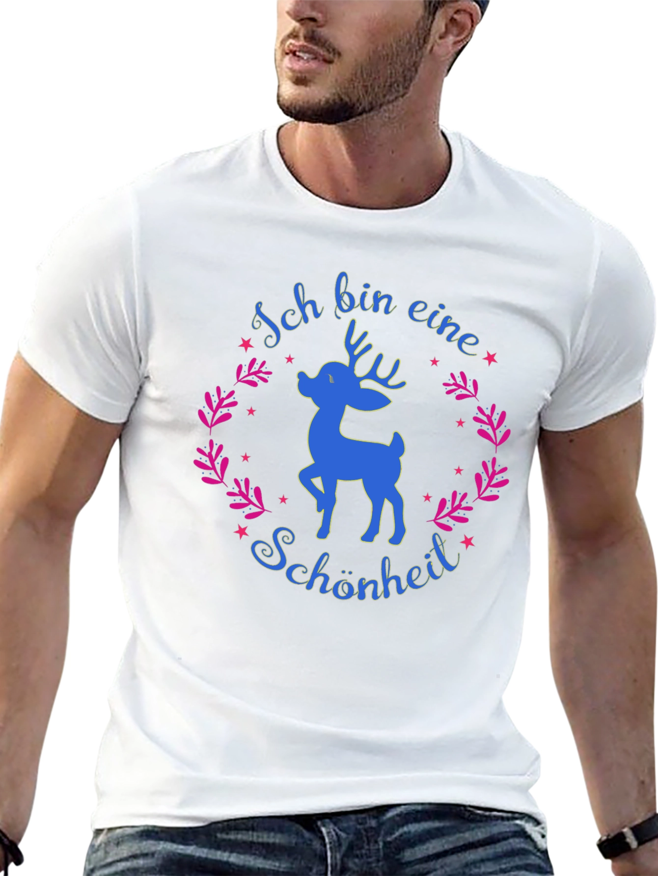 Ich bin eine Schönheit Deer Graphic Tee
