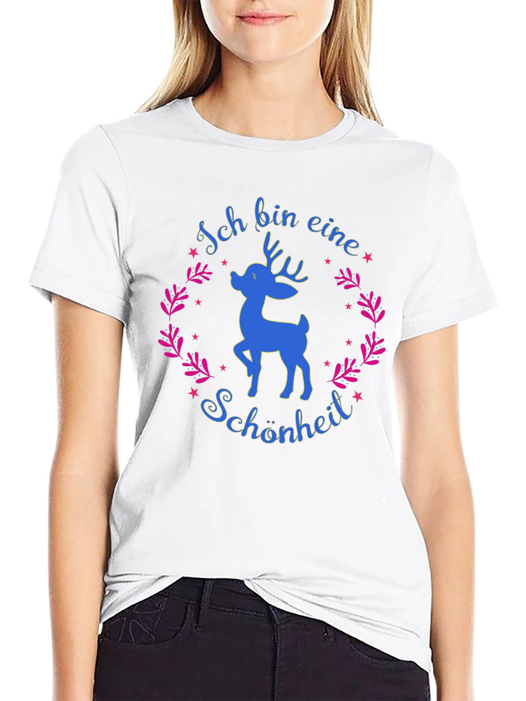 Ich bin eine Schönheit Deer Graphic Tee