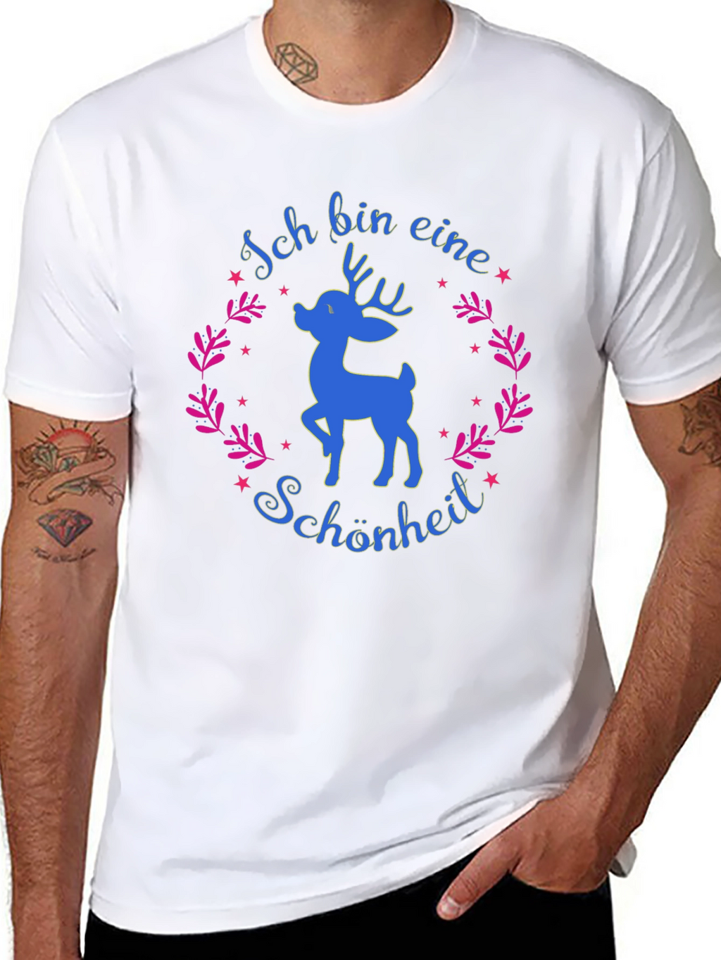 Ich bin eine Schönheit Deer Graphic Tee