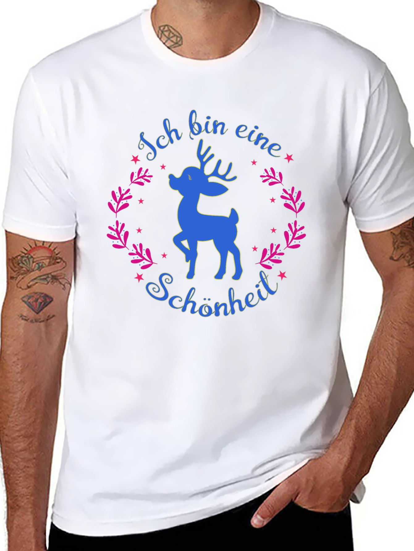 Ich bin eine Schönheit Deer Graphic Tee