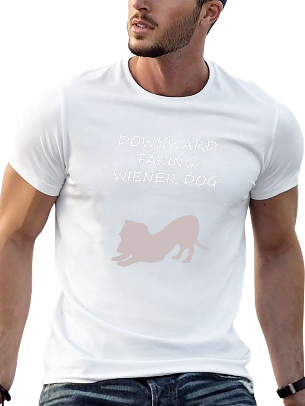 Downward Facing Wiener Dog Graphic Tee