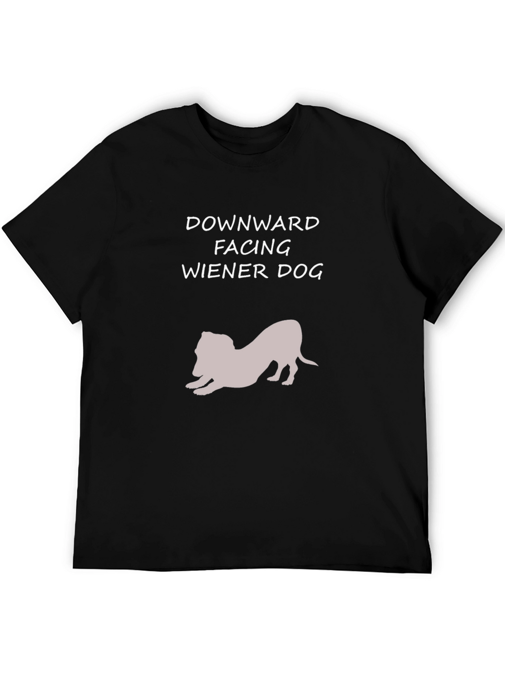 Downward Facing Wiener Dog Graphic Tee