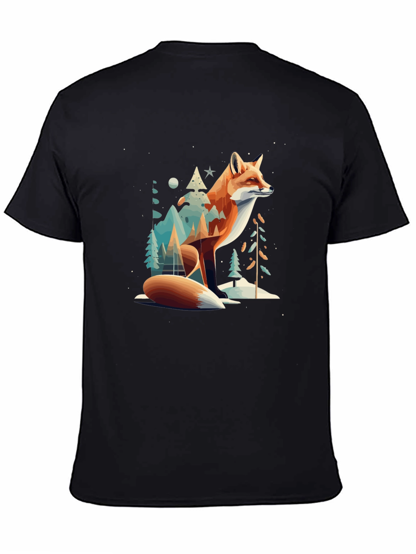 Fox & Winter Forest Graphic T-Shirt