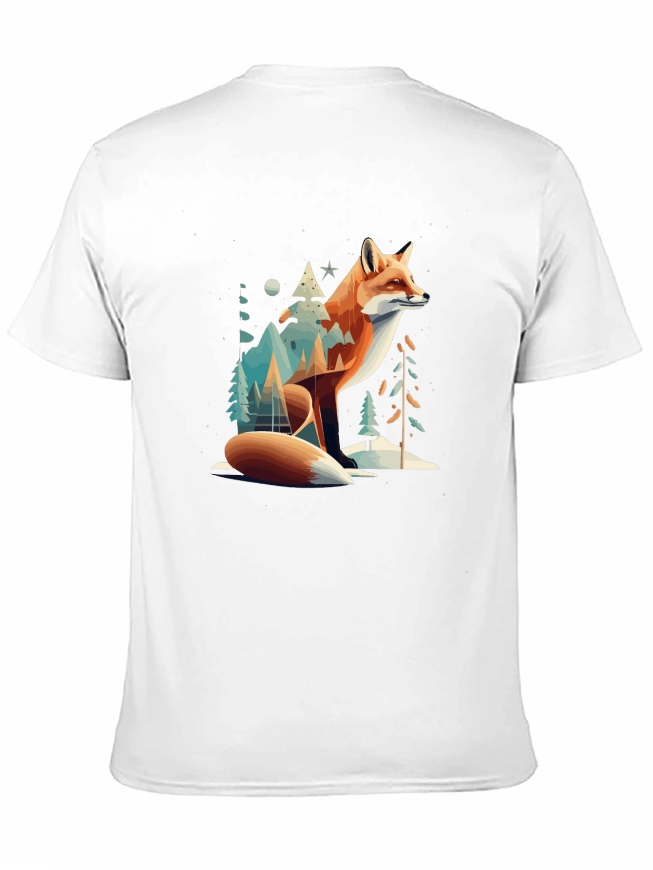 Fox & Winter Forest Graphic T-Shirt