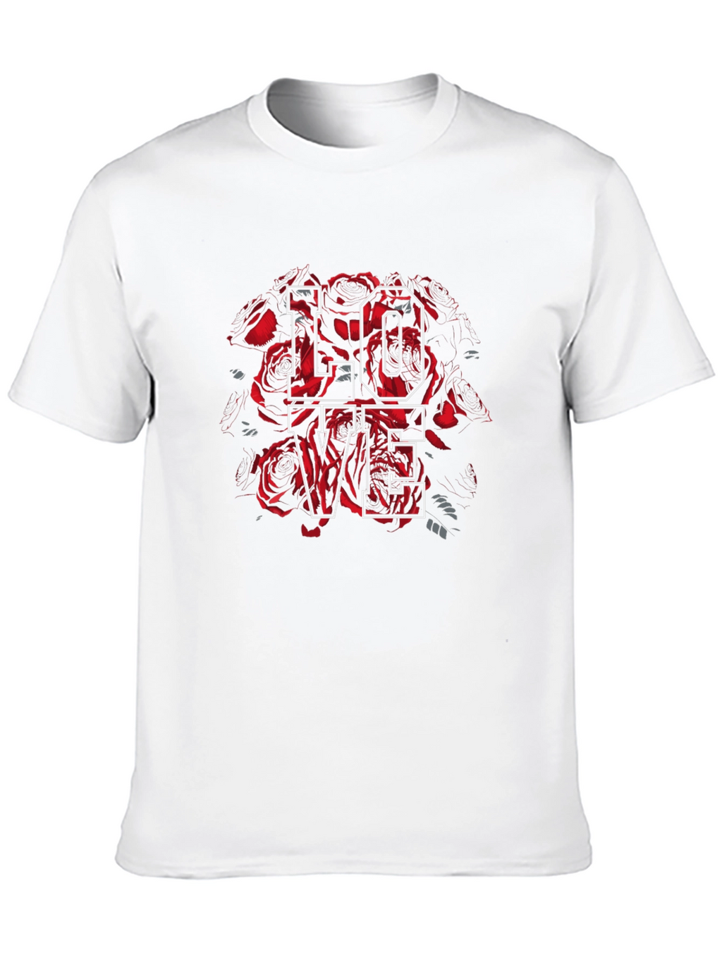 Love Roses Graphic Tee - Stylish Black T-Shirt