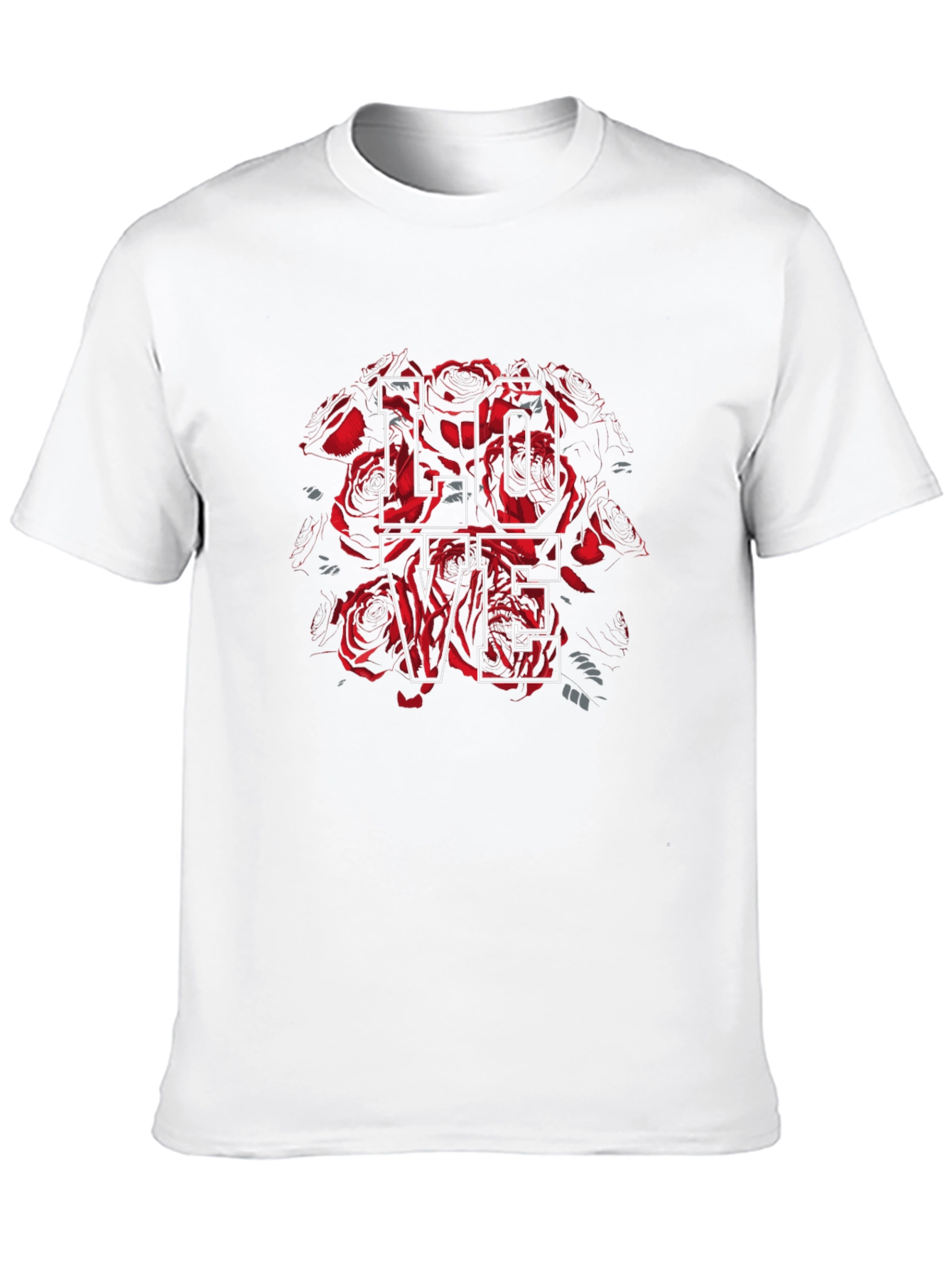Love Roses Graphic Tee - Stylish Black T-Shirt