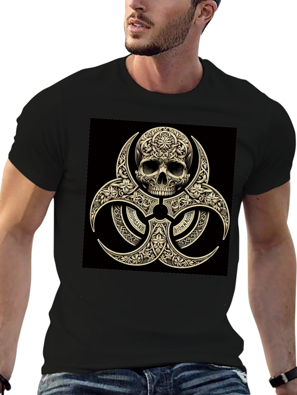 Biohazard Skull Graphic Tee
