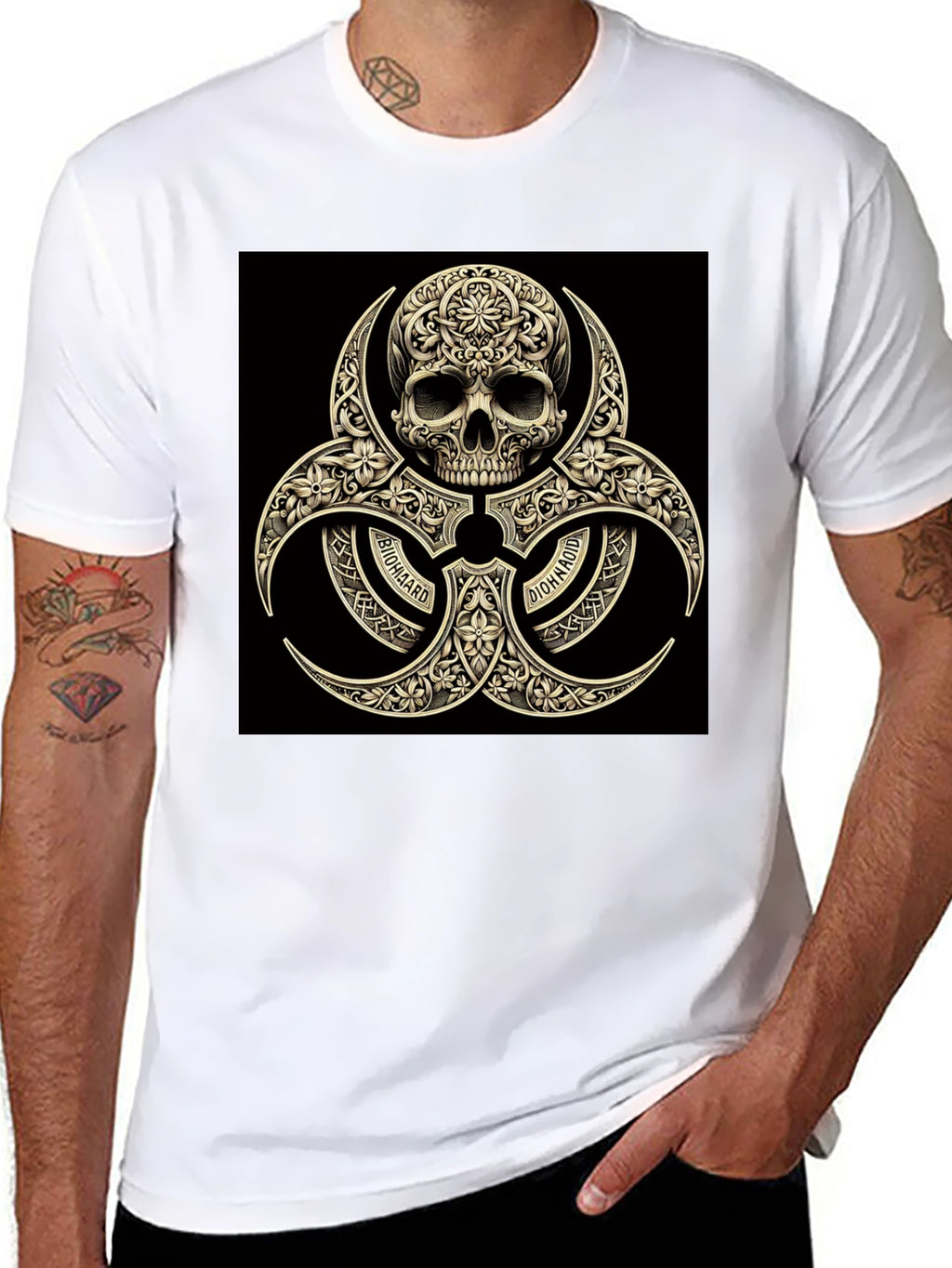 Biohazard Skull Graphic Tee