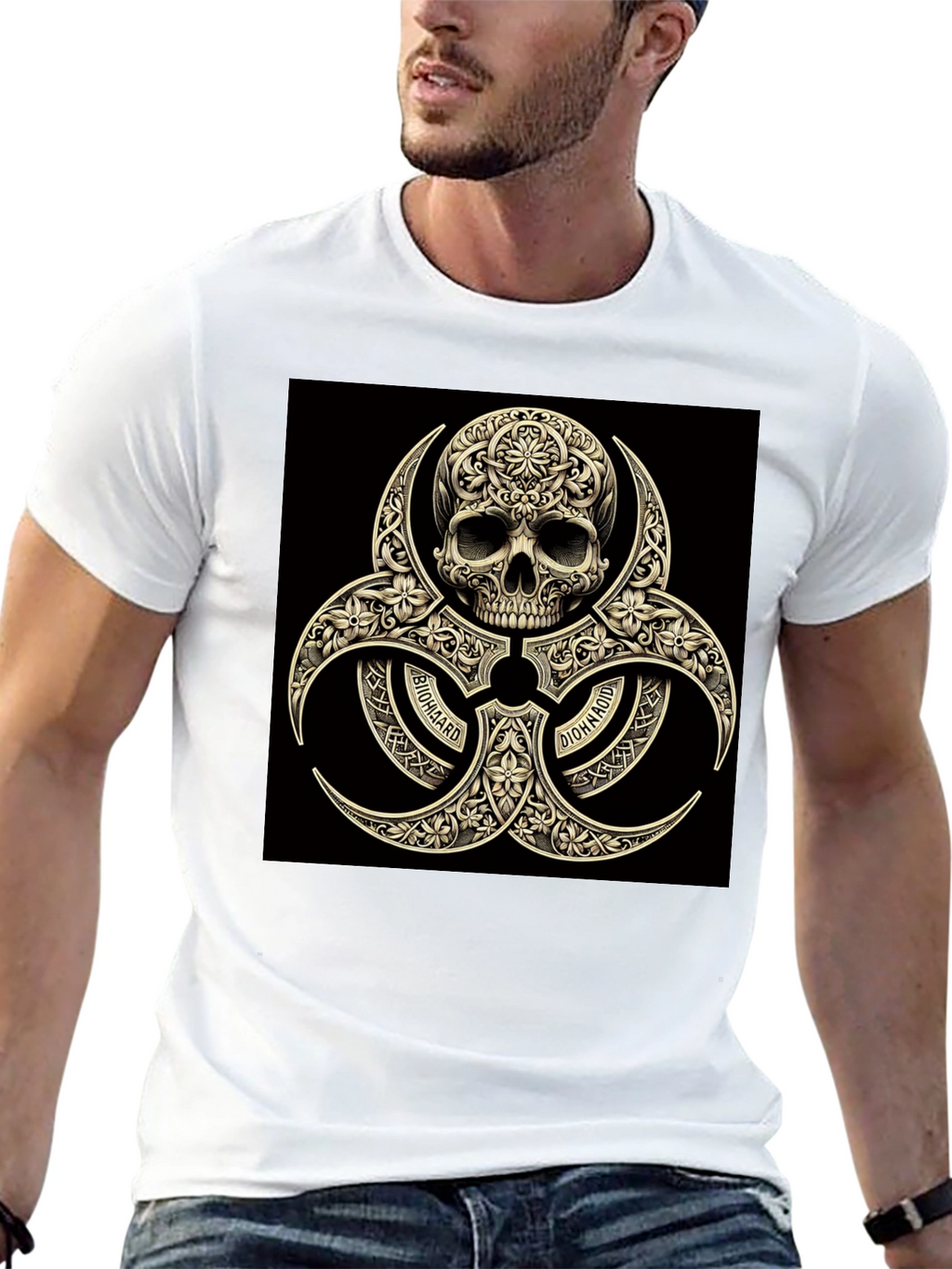 Biohazard Skull Graphic Tee