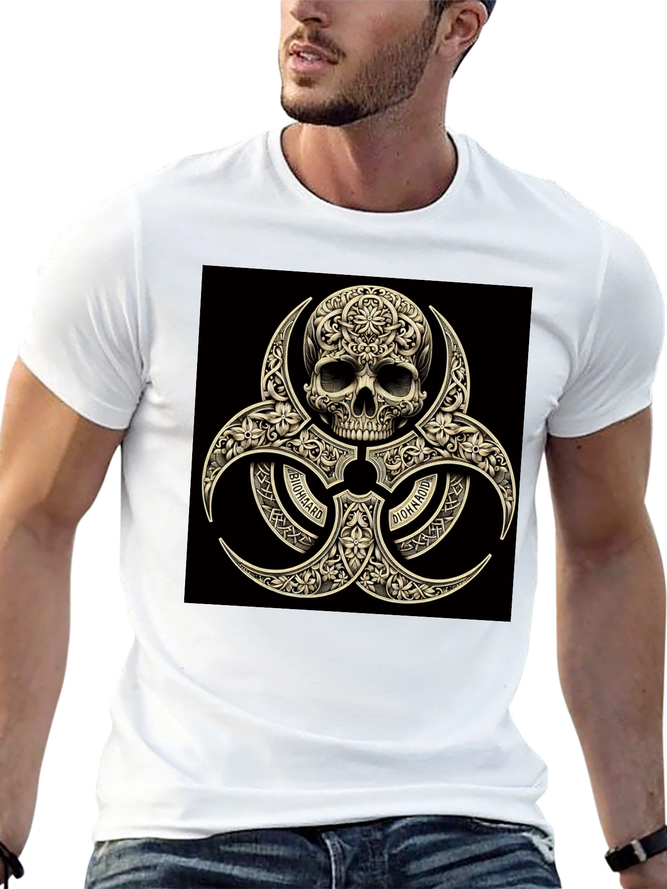 Biohazard Skull Graphic Tee