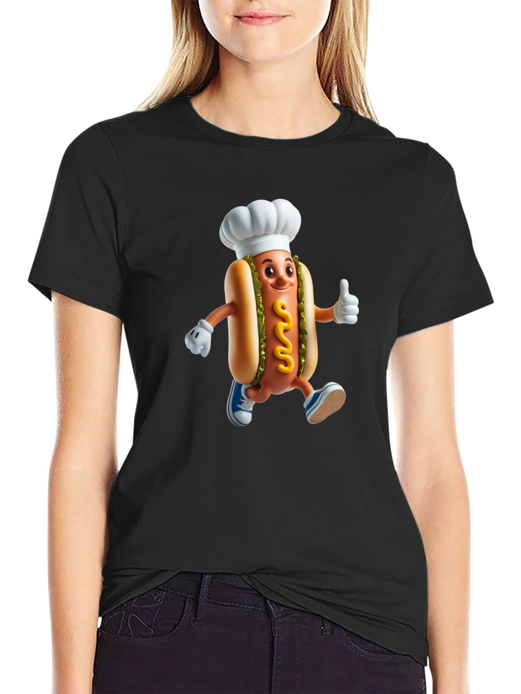Chef Hotdog Graphic T-Shirt - Funny Novelty Tee