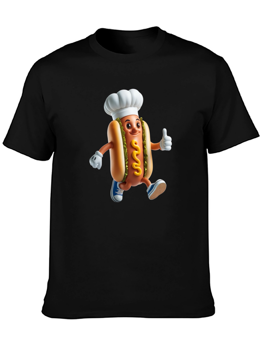 Chef Hotdog Graphic T-Shirt - Funny Novelty Tee