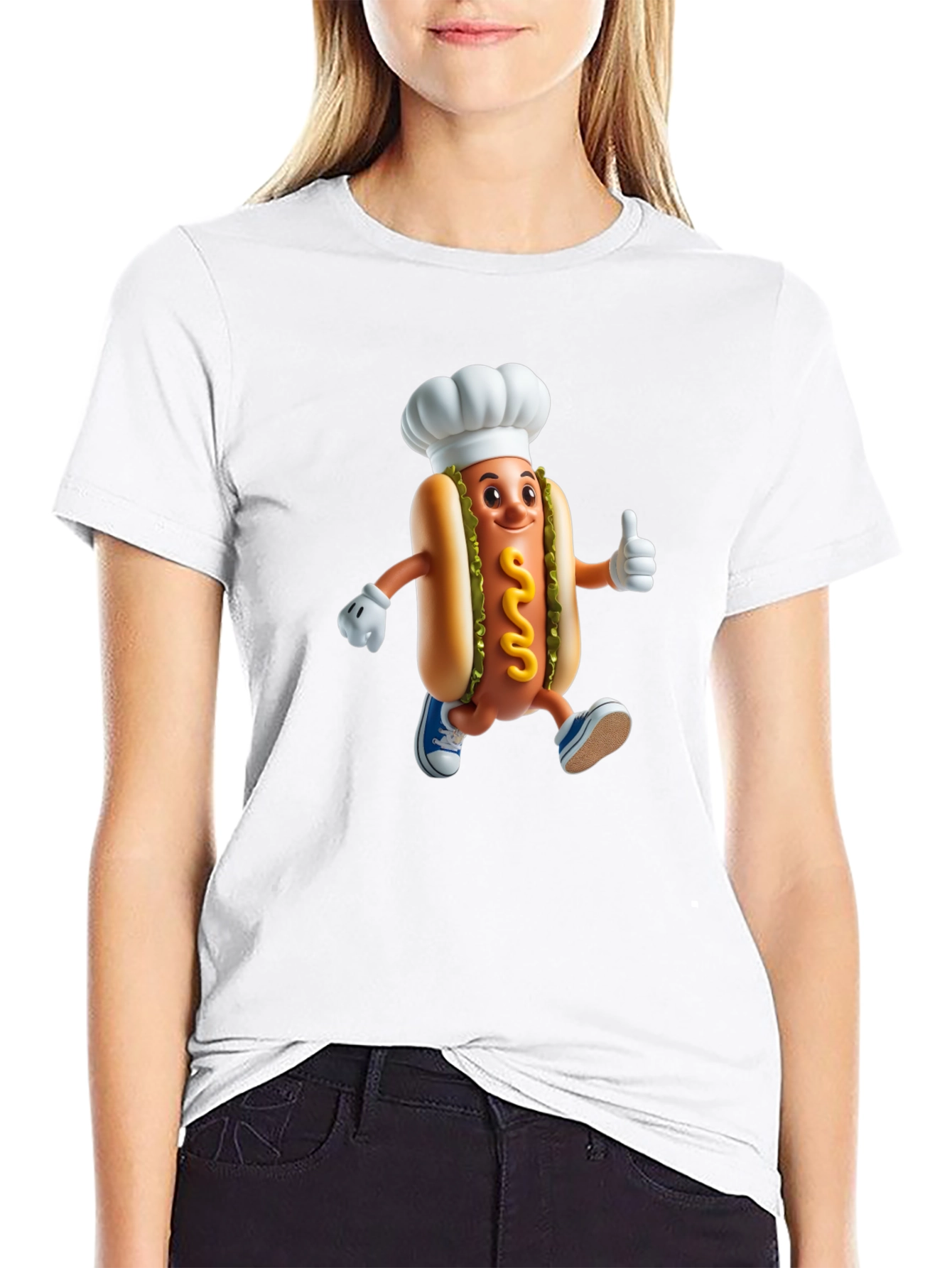 Chef Hotdog Graphic T-Shirt - Funny Novelty Tee