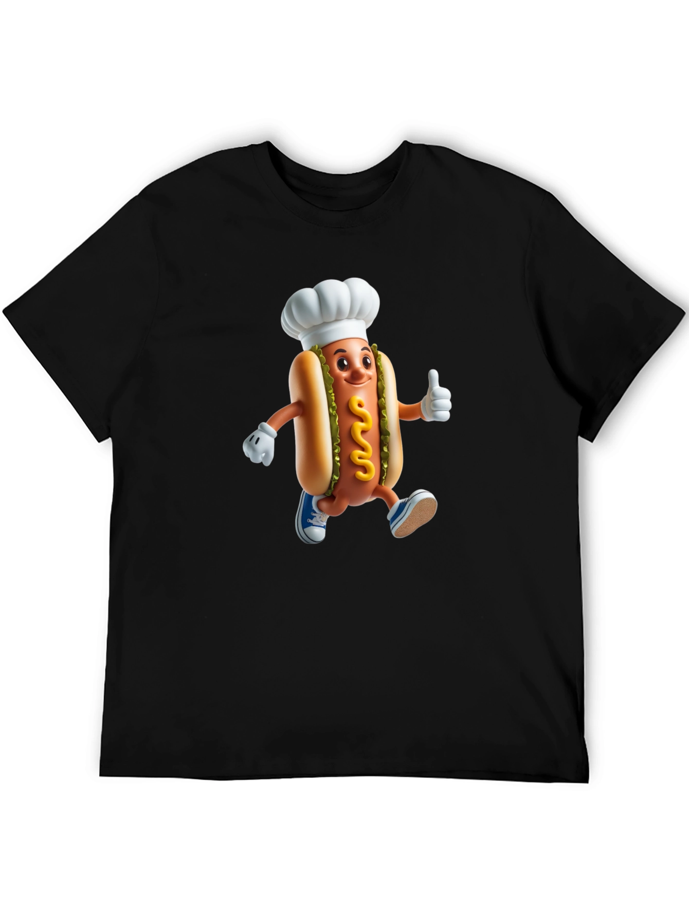 Chef Hotdog Graphic T-Shirt - Funny Novelty Tee
