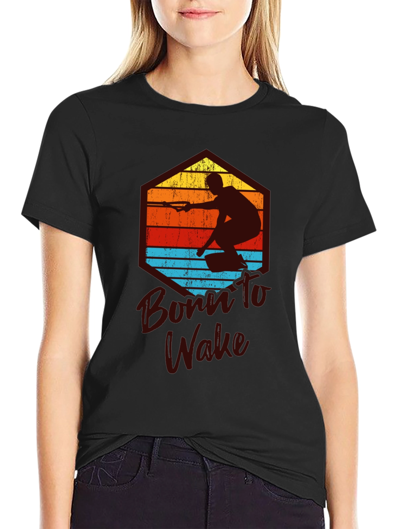 Born to Wake T-Shirt - Water Sports Graphic Tee