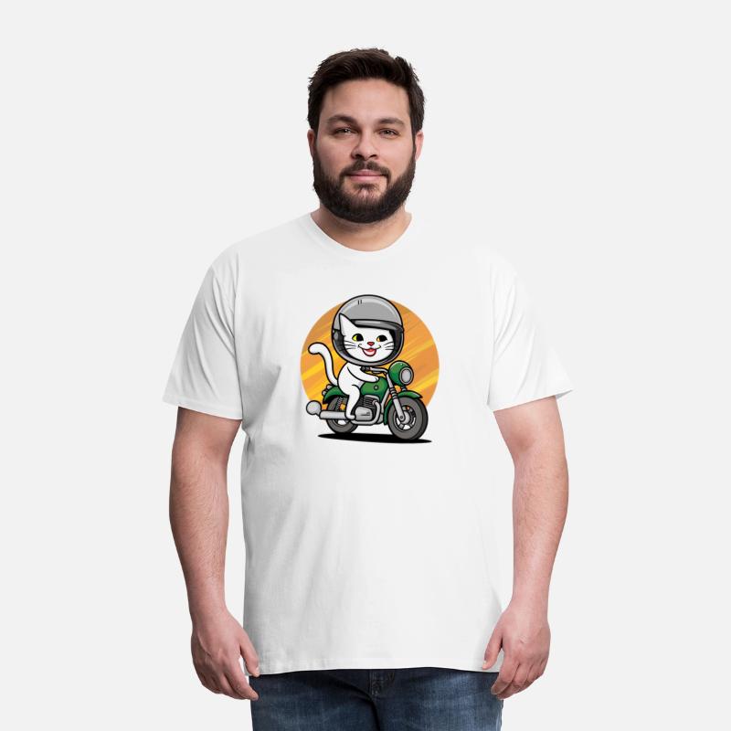 A cat riding a motorcycle