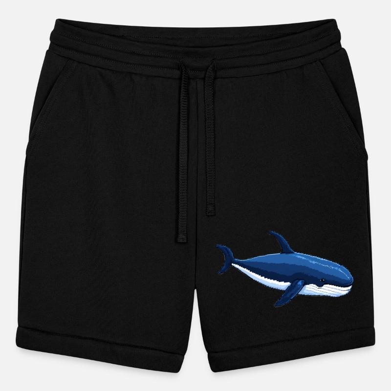 A pixel art of a whale