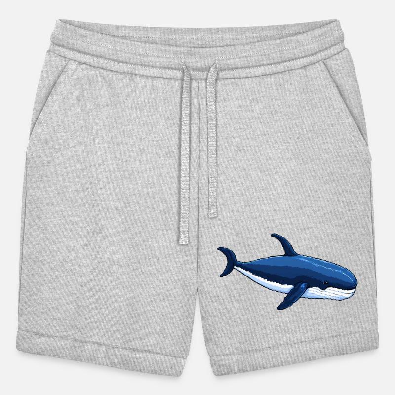 A pixel art of a whale