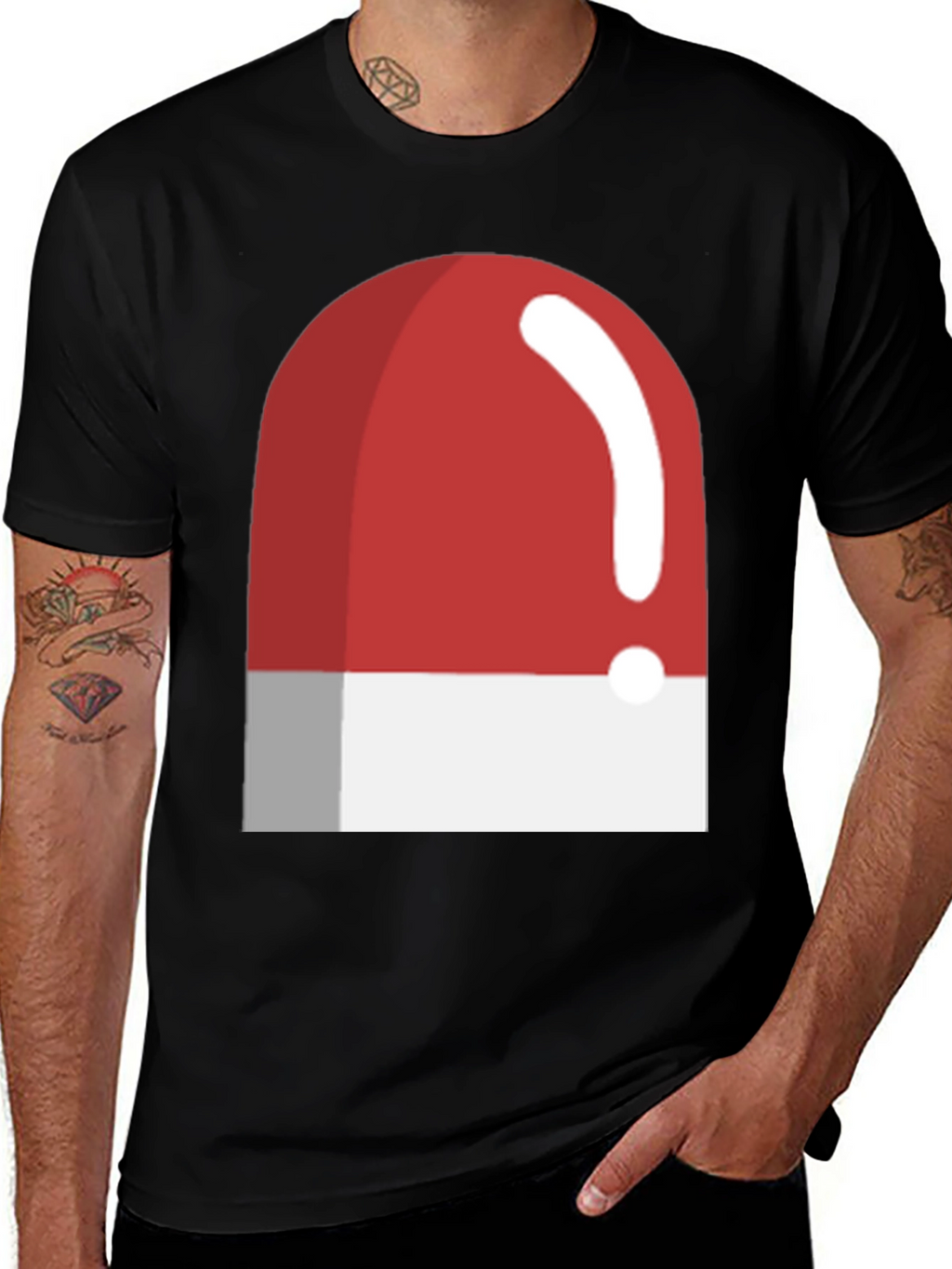 Red and White Light T-Shirt
