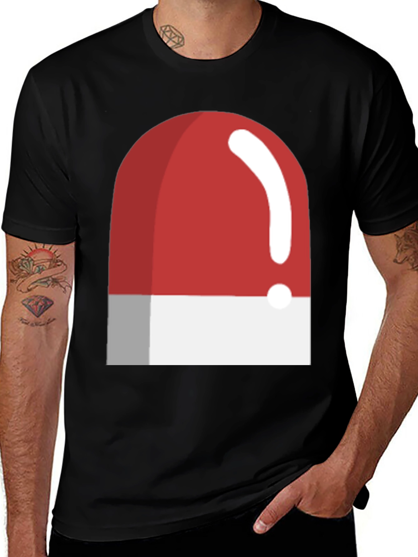 Red and White Light T-Shirt