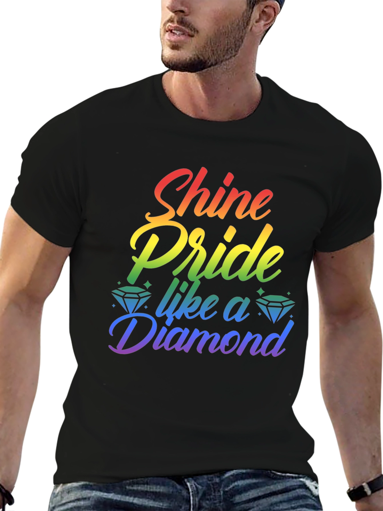 Shine Pride Like a Diamond Rainbow Tee