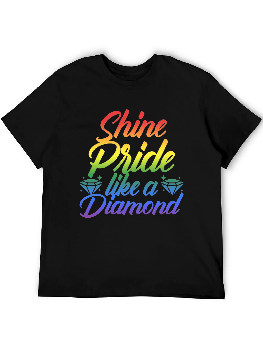 Shine Pride Like a Diamond Rainbow Tee