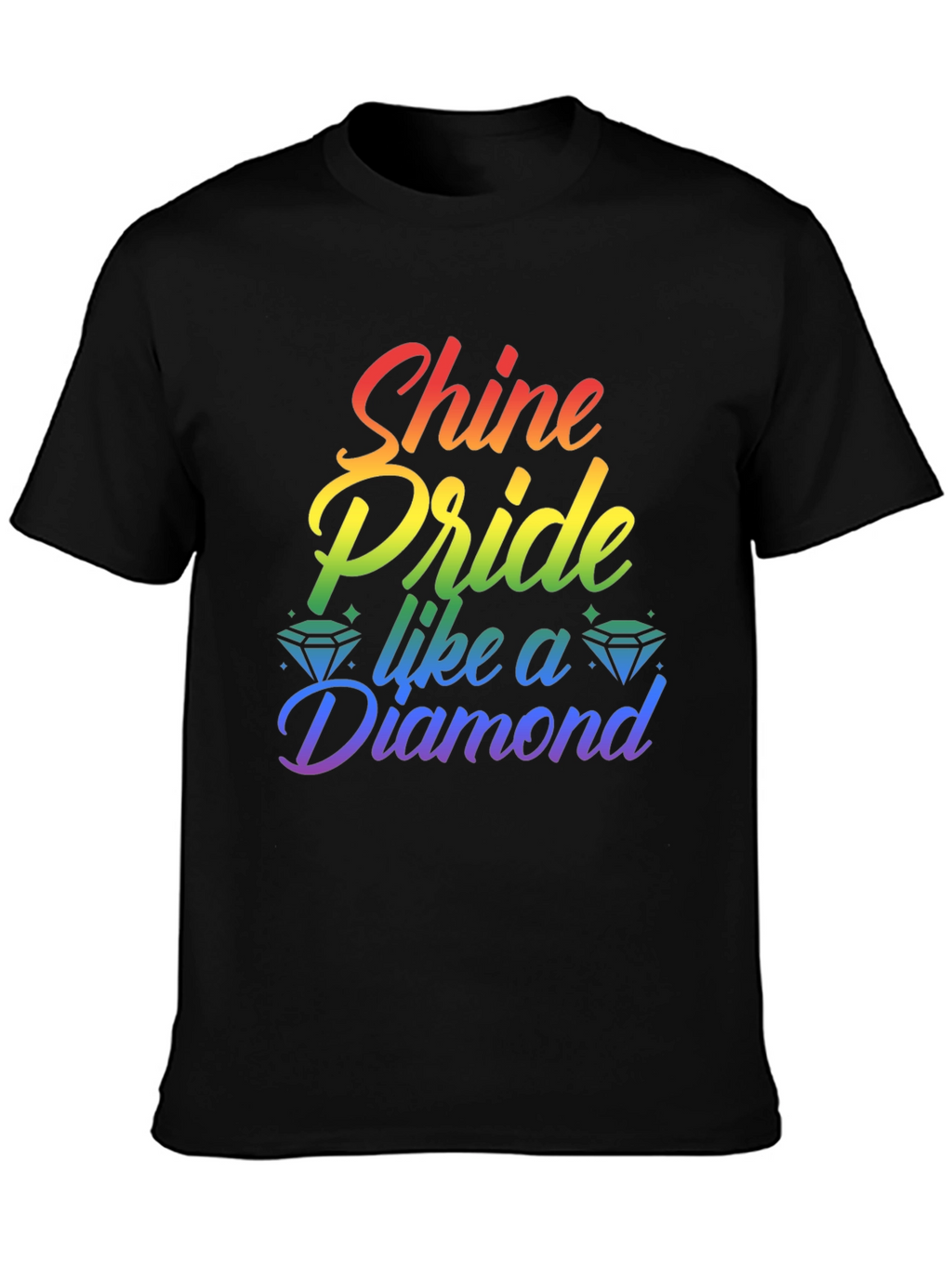 Shine Pride Like a Diamond Rainbow Tee