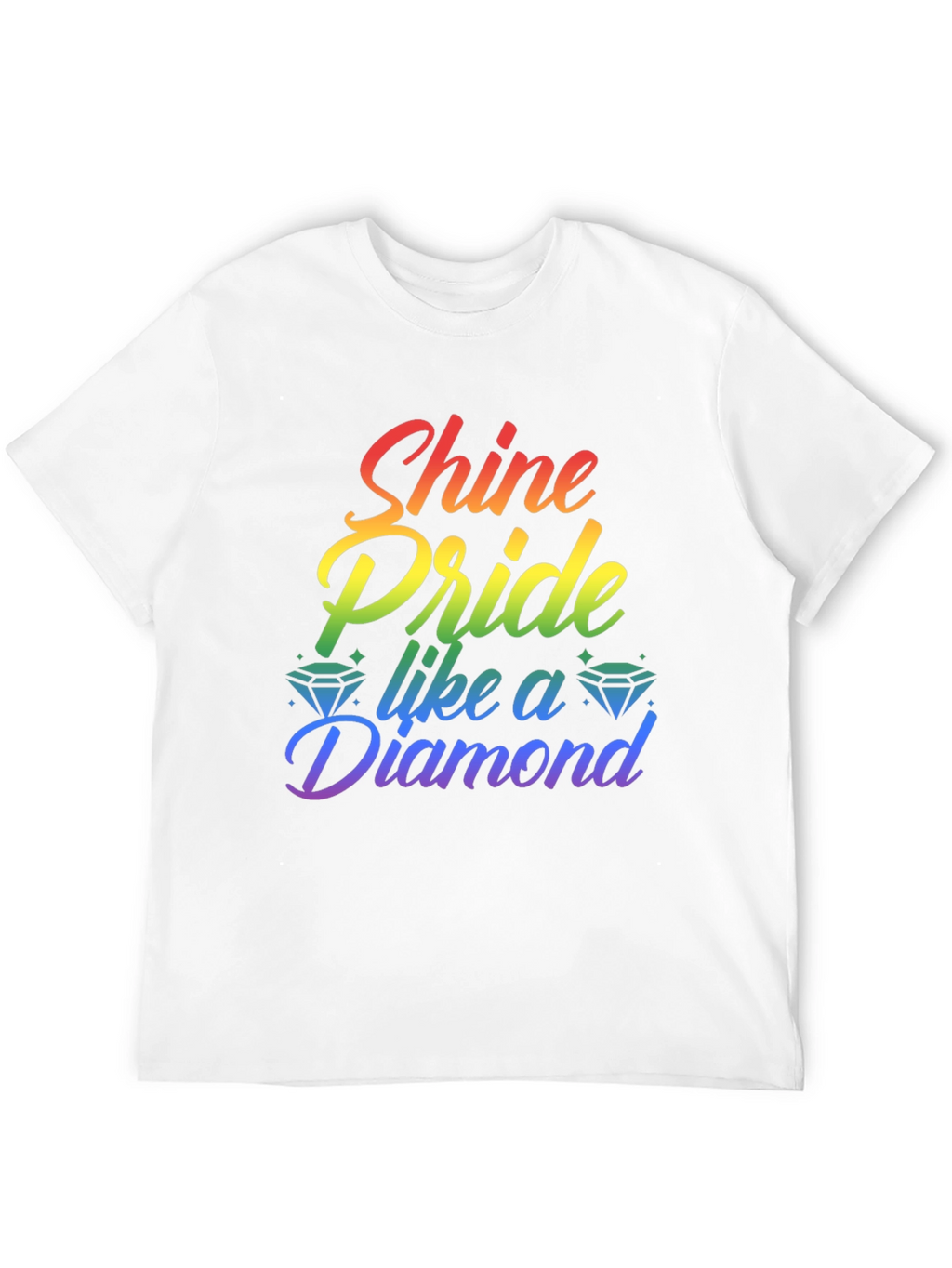 Shine Pride Like a Diamond Rainbow Tee