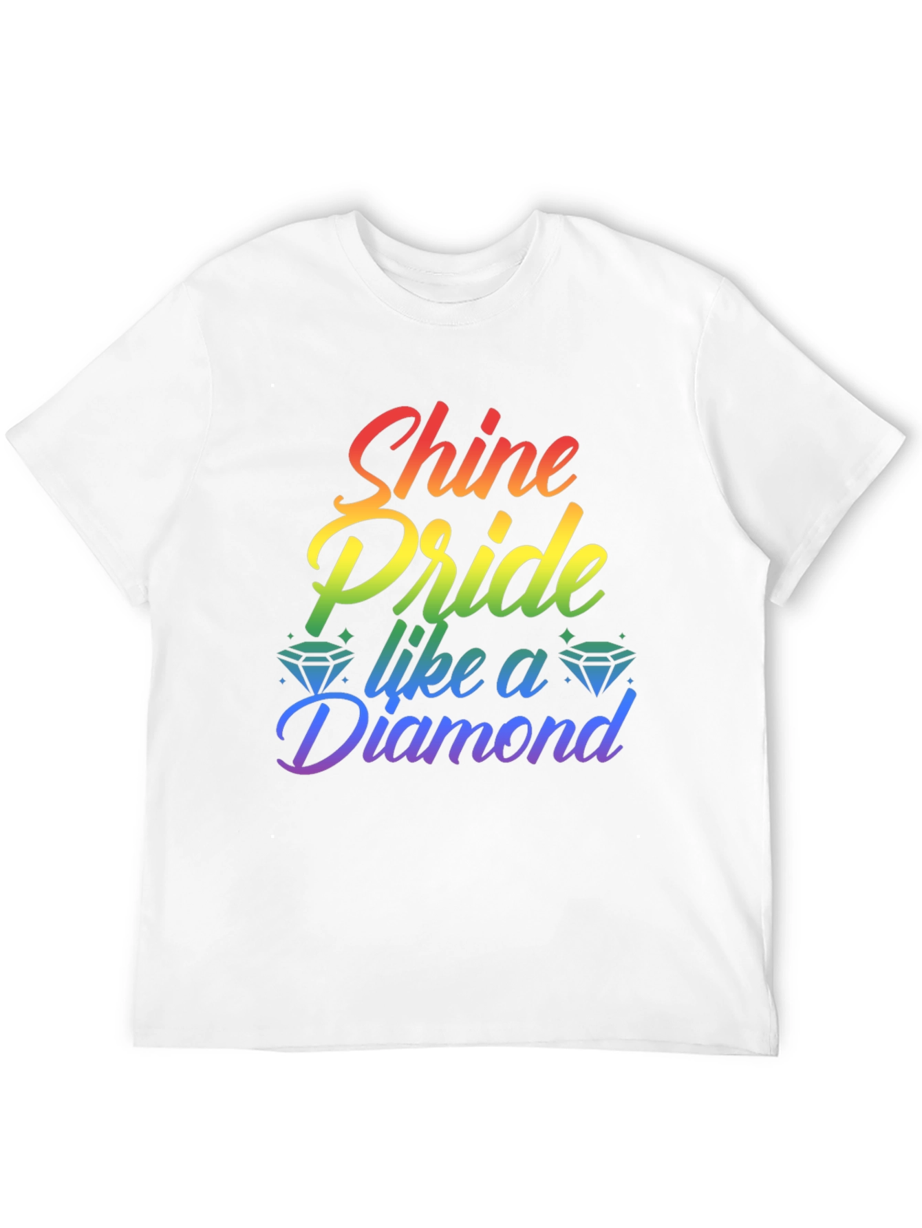 Shine Pride Like a Diamond Rainbow Tee