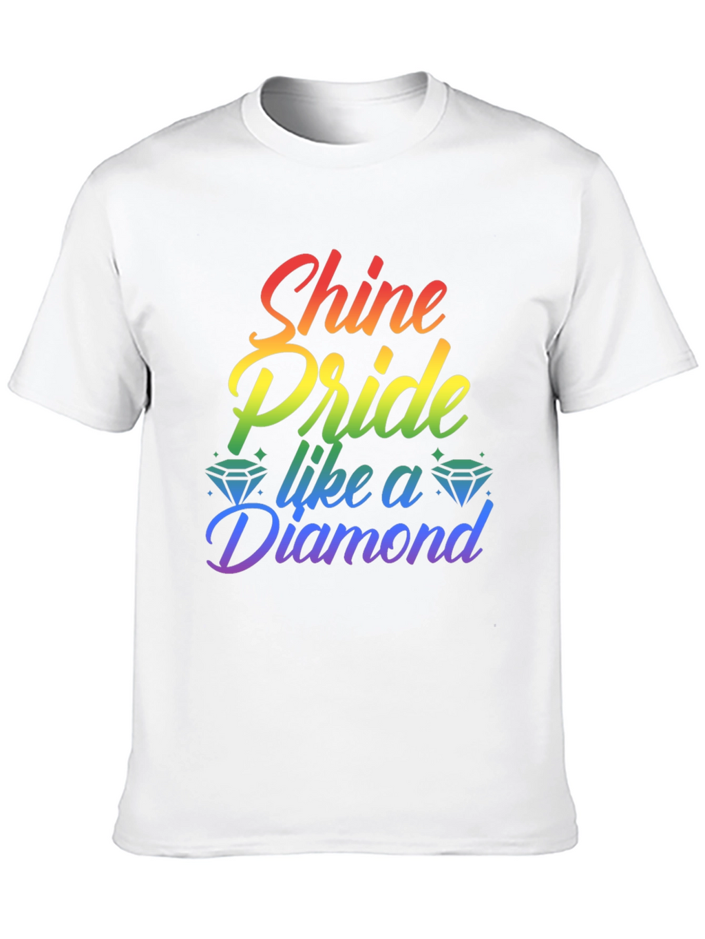 Shine Pride Like a Diamond Rainbow Tee