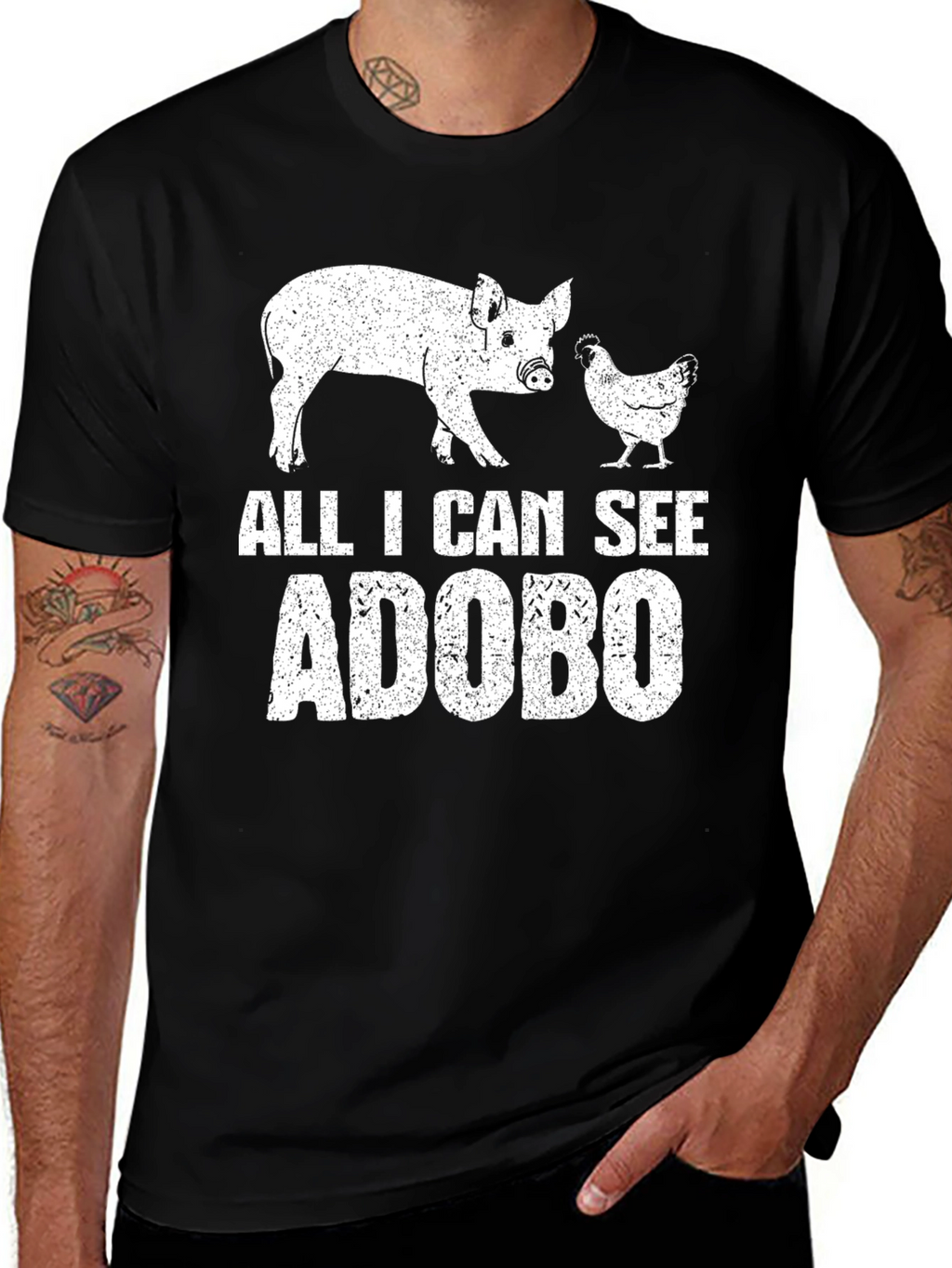 Adobo T-Shirt - Pig & Chicken Graphic Tee