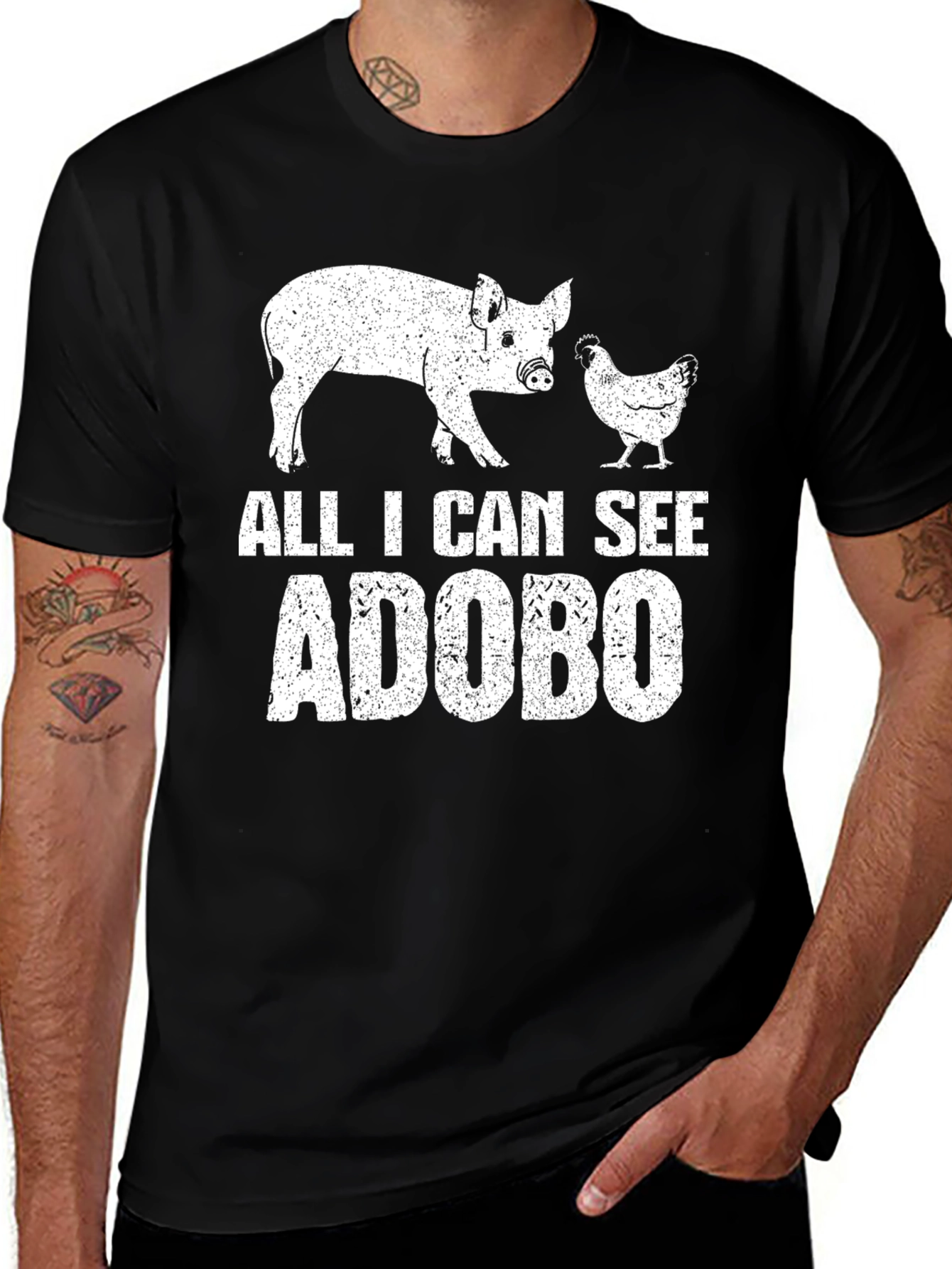 Adobo T-Shirt - Pig & Chicken Graphic Tee