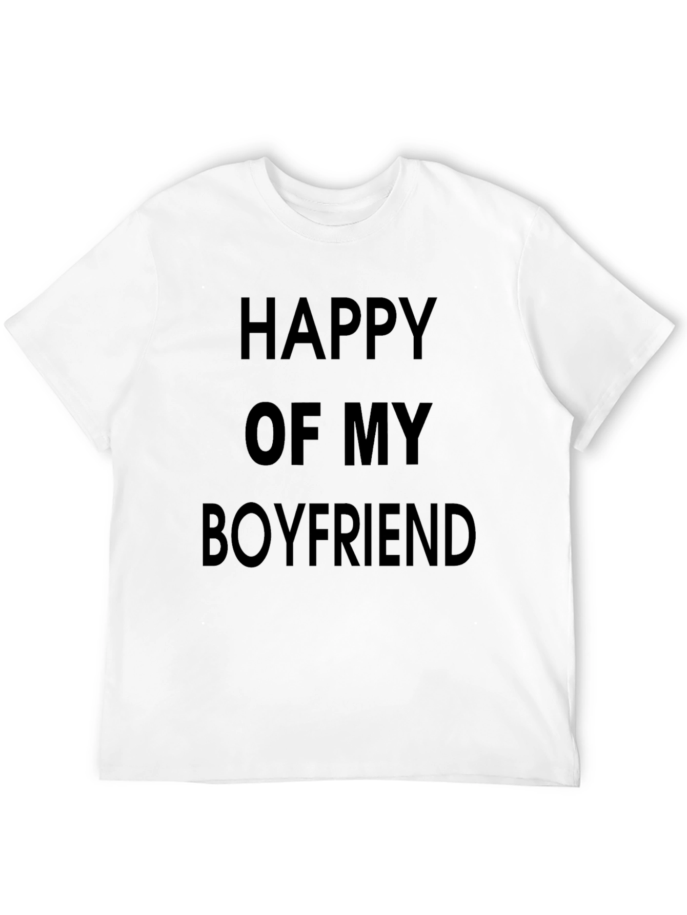 Happy of My Boyfriend Black T-Shirt