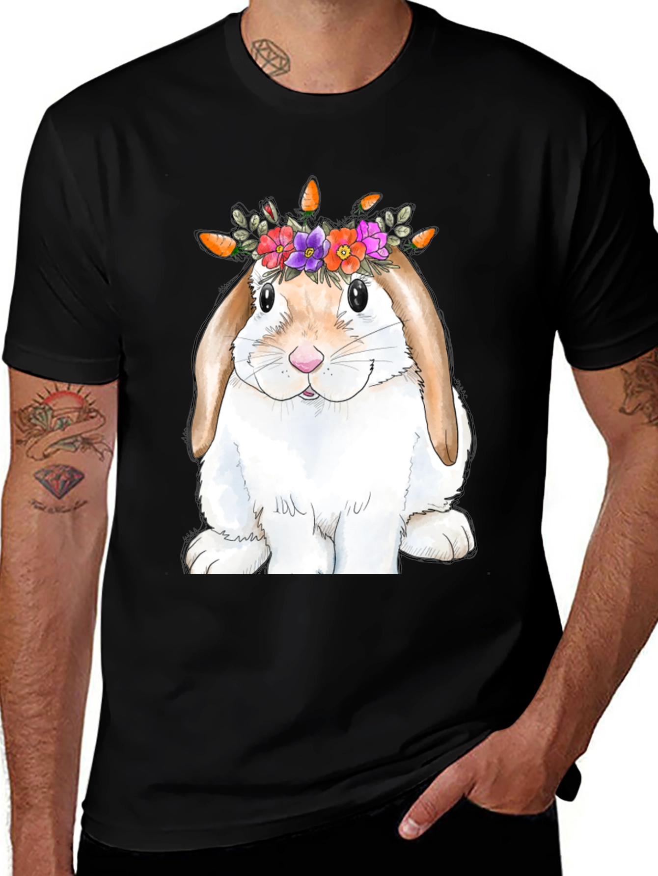 Bunny Flower Crown Graphic Tee